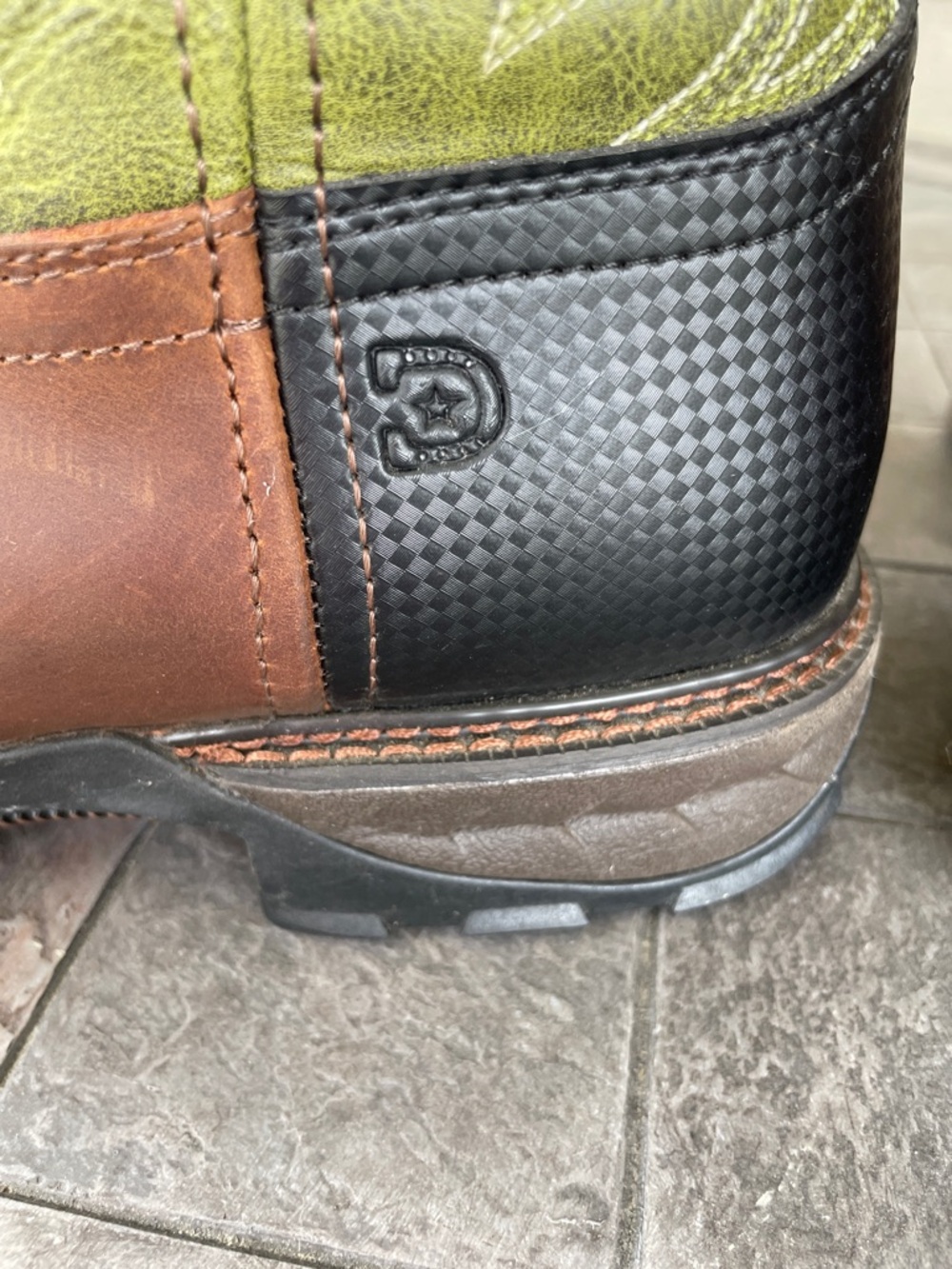 Durango Men's Work Boot in Brown, Black and Olive